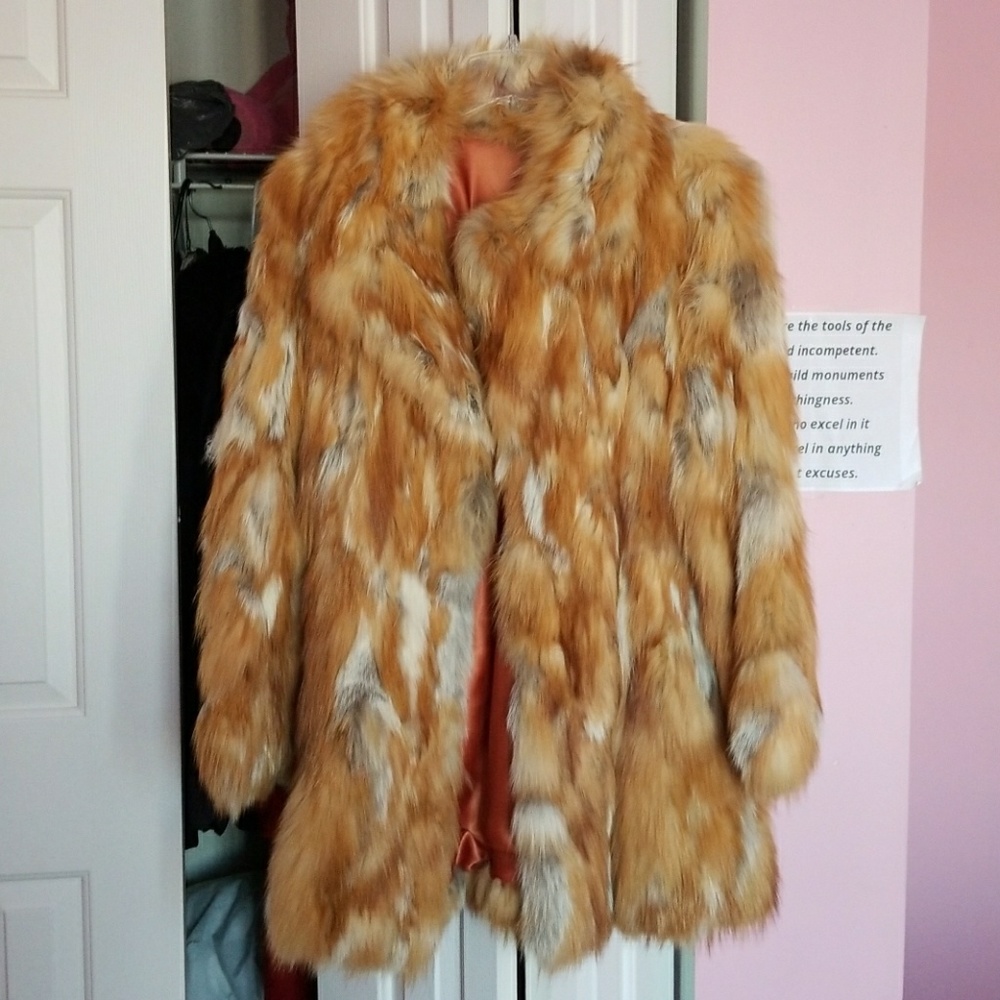 Vintage red fox fur